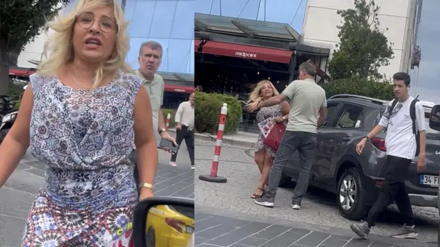 Şişli&#039;de trafikte korna kavgası kamerada: Otomobilin camından uzanıp saldırdı