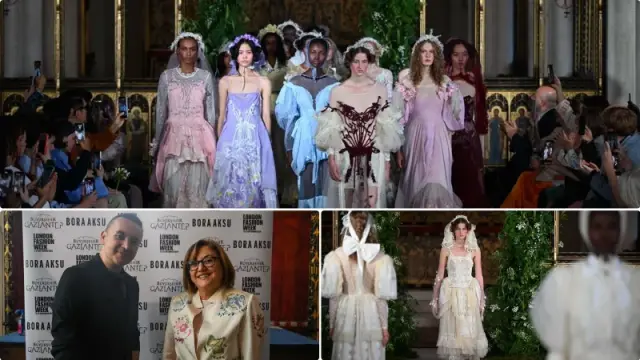 Antep işi nakış Londra Moda Haftası’nda podyuma çıktı | Gaziantep Haberleri